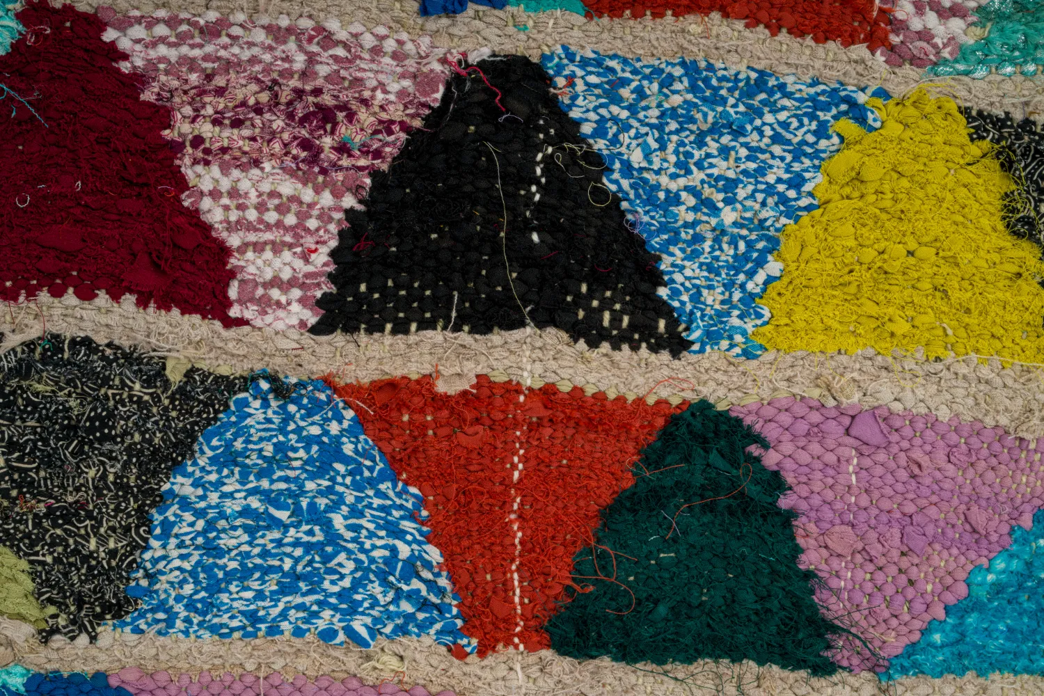 Tapete Berbere Marroquino Boucherouite 125 x 255 cm