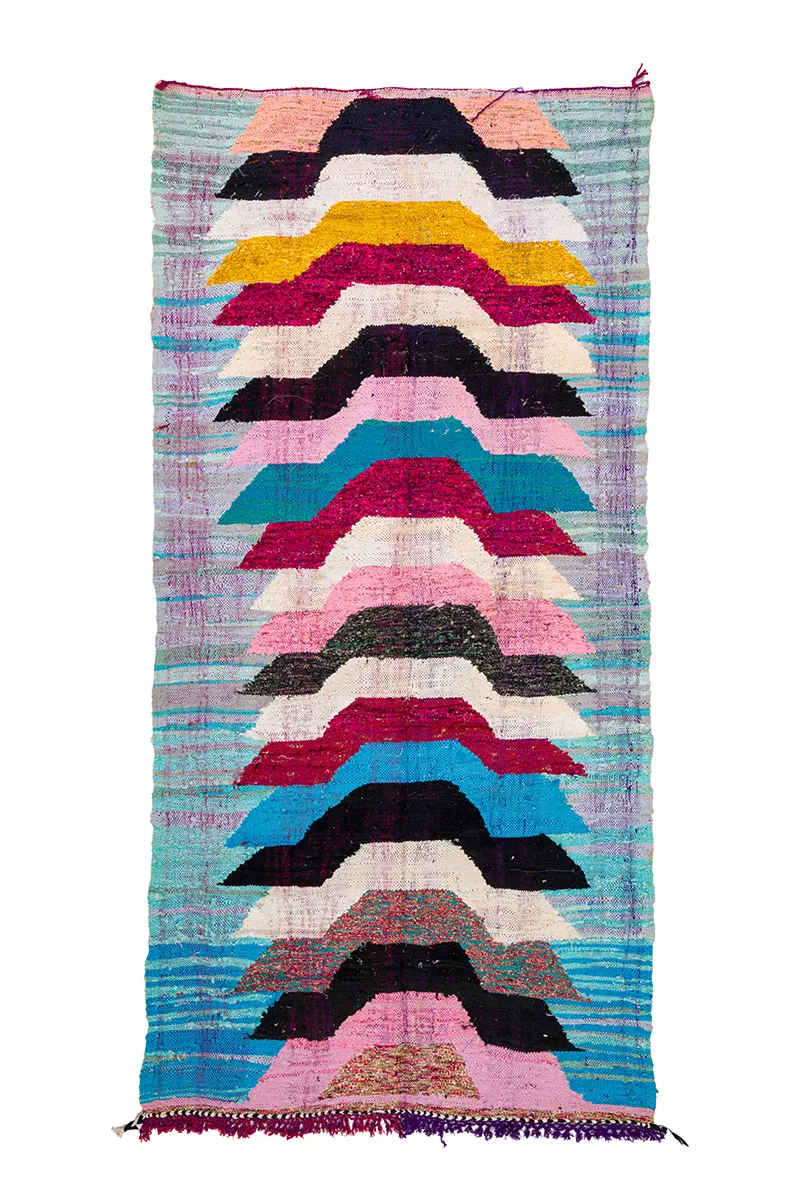 Tapete Berbere Marroquino Boucherouite 150 x 310 cm