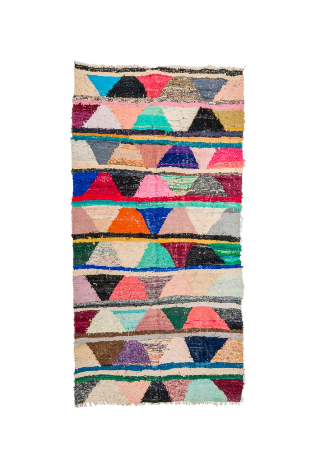 Tapete Berbere Marroquino Boucherouite 135 x 270 cm