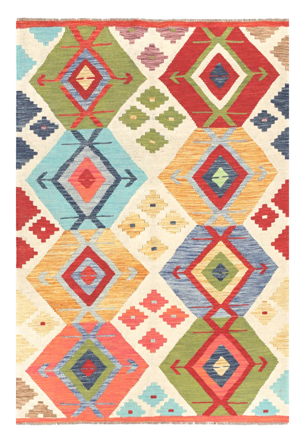 Tapete Oriental - Vegi Kelim Hand Woven - 114 x 172 cm