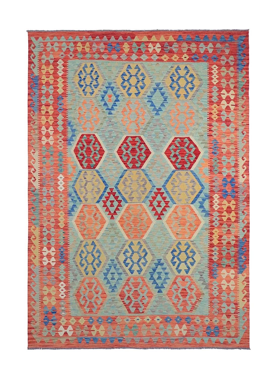 Tapete Oriental - Vegi Kelim Hand Woven - 196 x 292 cm