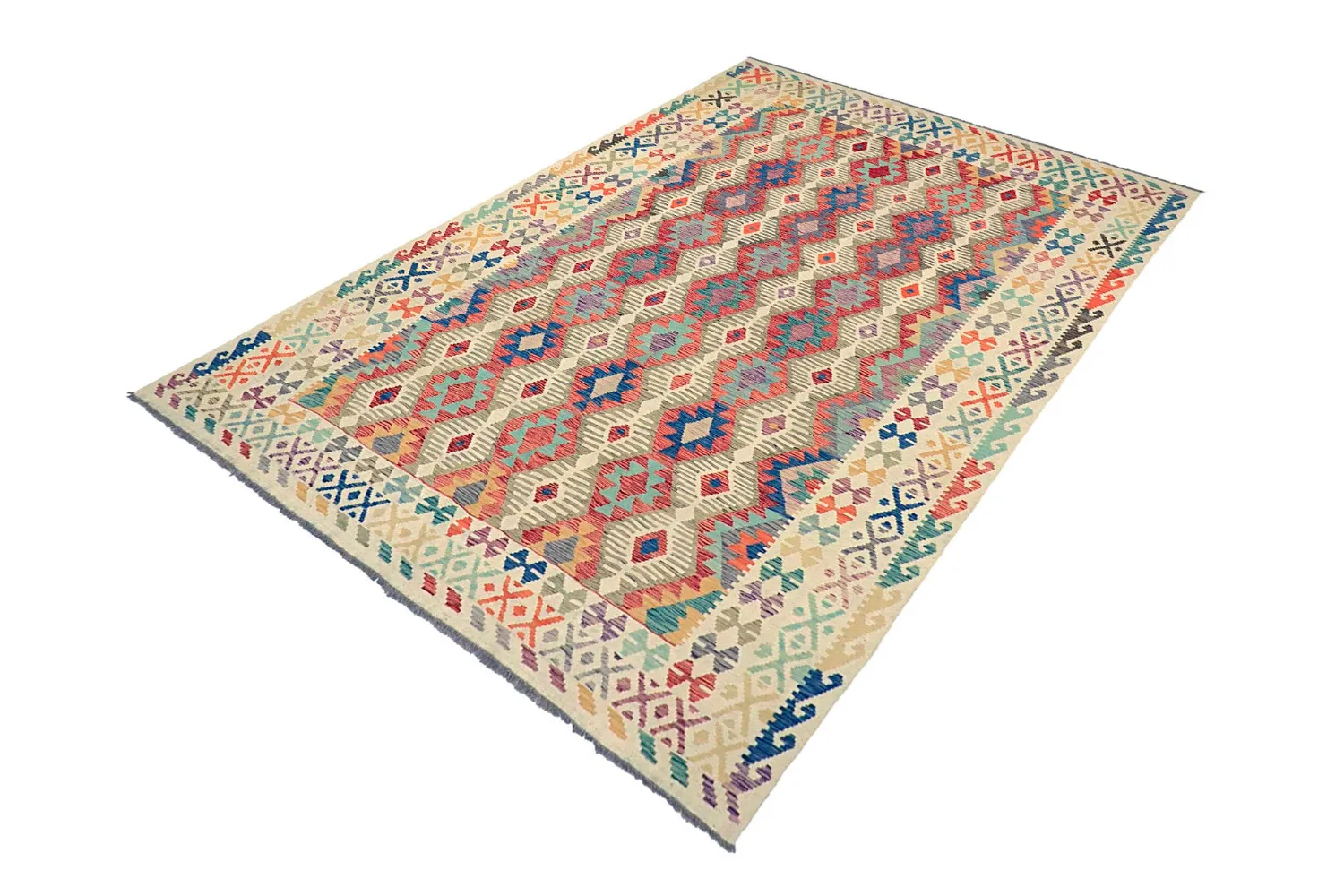 Tapete Oriental - Vegi Kelim Hand Woven - 202 x 293 cm