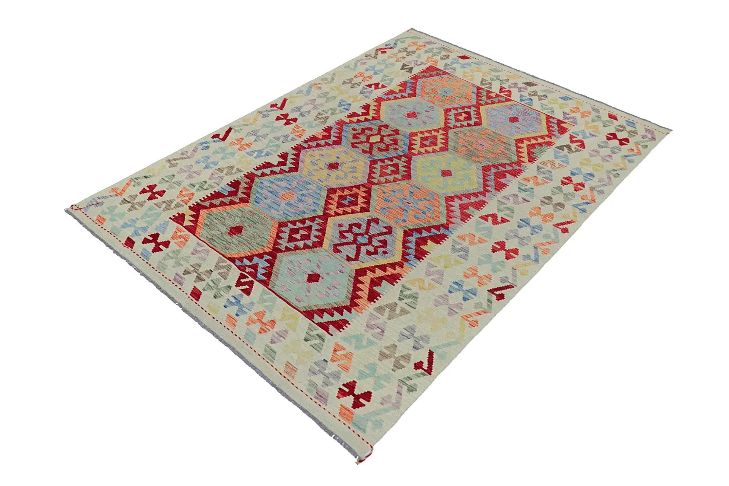 Tapete Oriental - Vegi Kelim Hand Woven - 176 x 247 cm