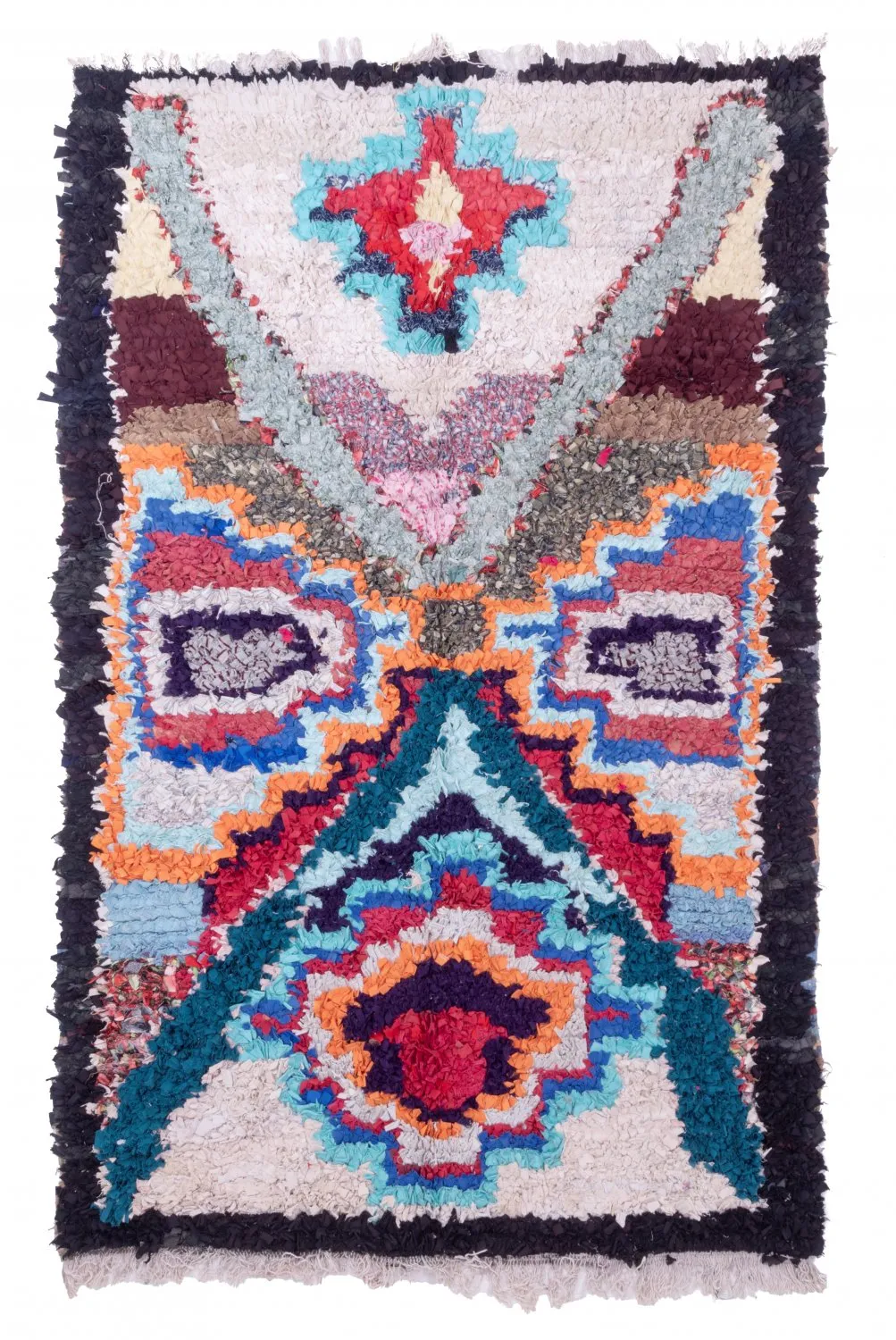 Tapete Berbere Marroquino Boucherouite 200 x 125 cm