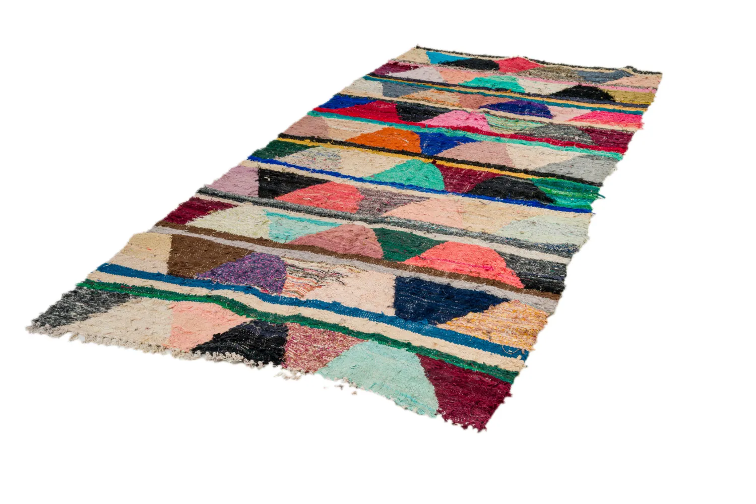 Tapete Berbere Marroquino Boucherouite 135 x 270 cm