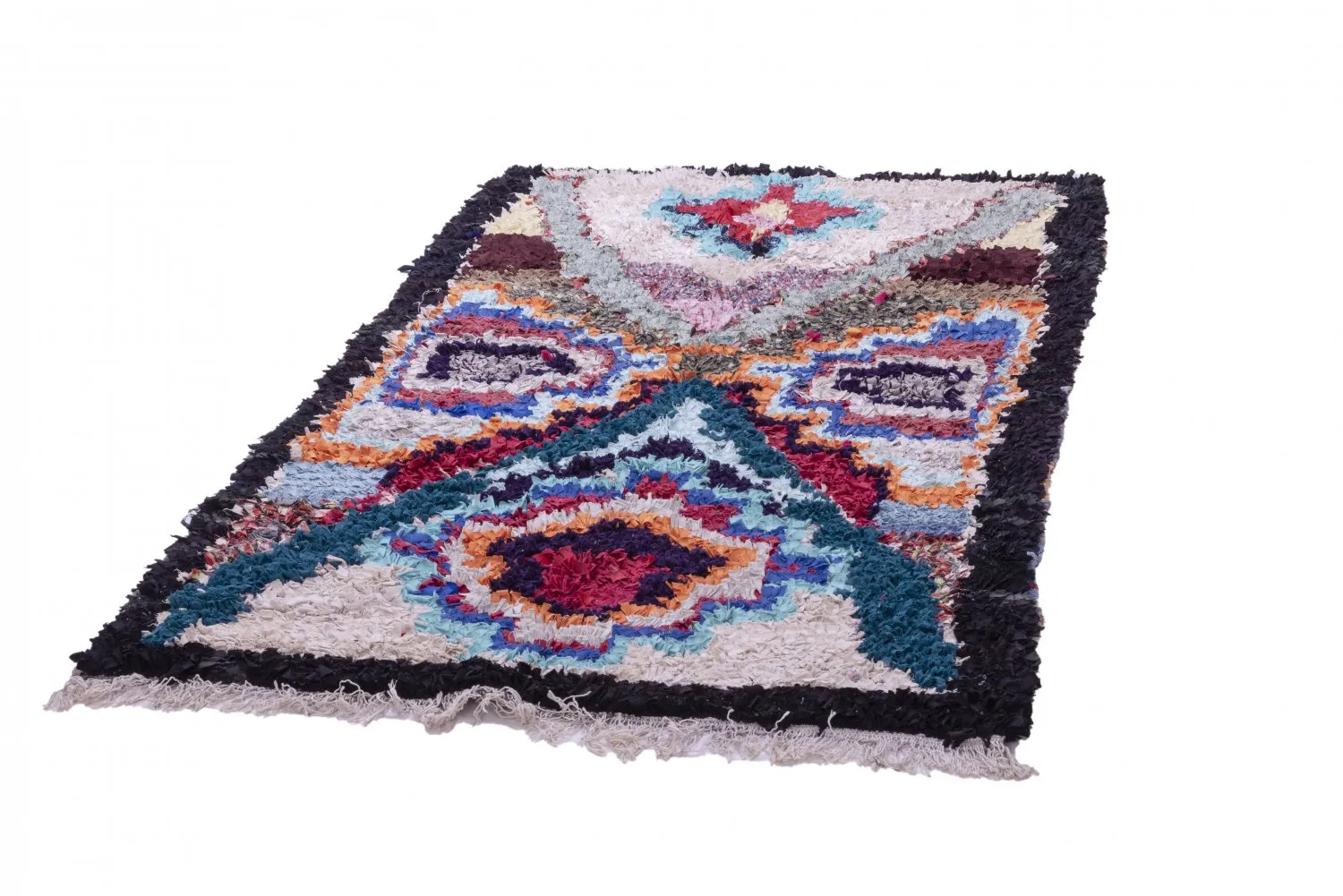 Tapete Berbere Marroquino Boucherouite 200 x 125 cm