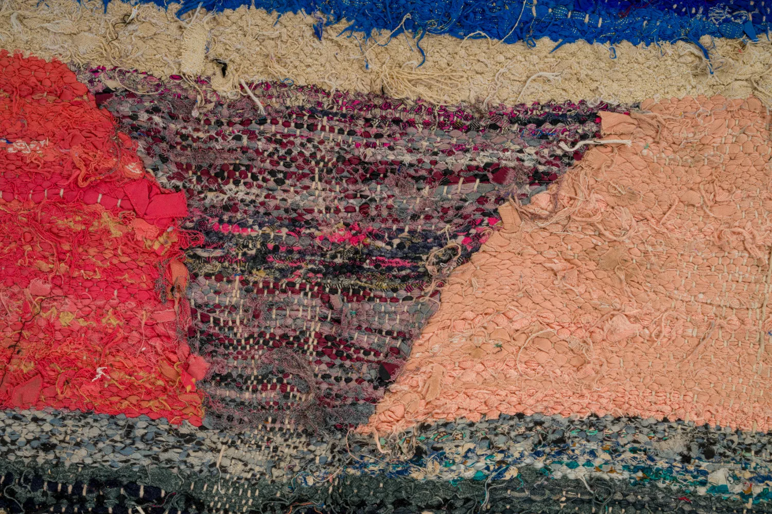 Tapete Berbere Marroquino Boucherouite 135 x 270 cm