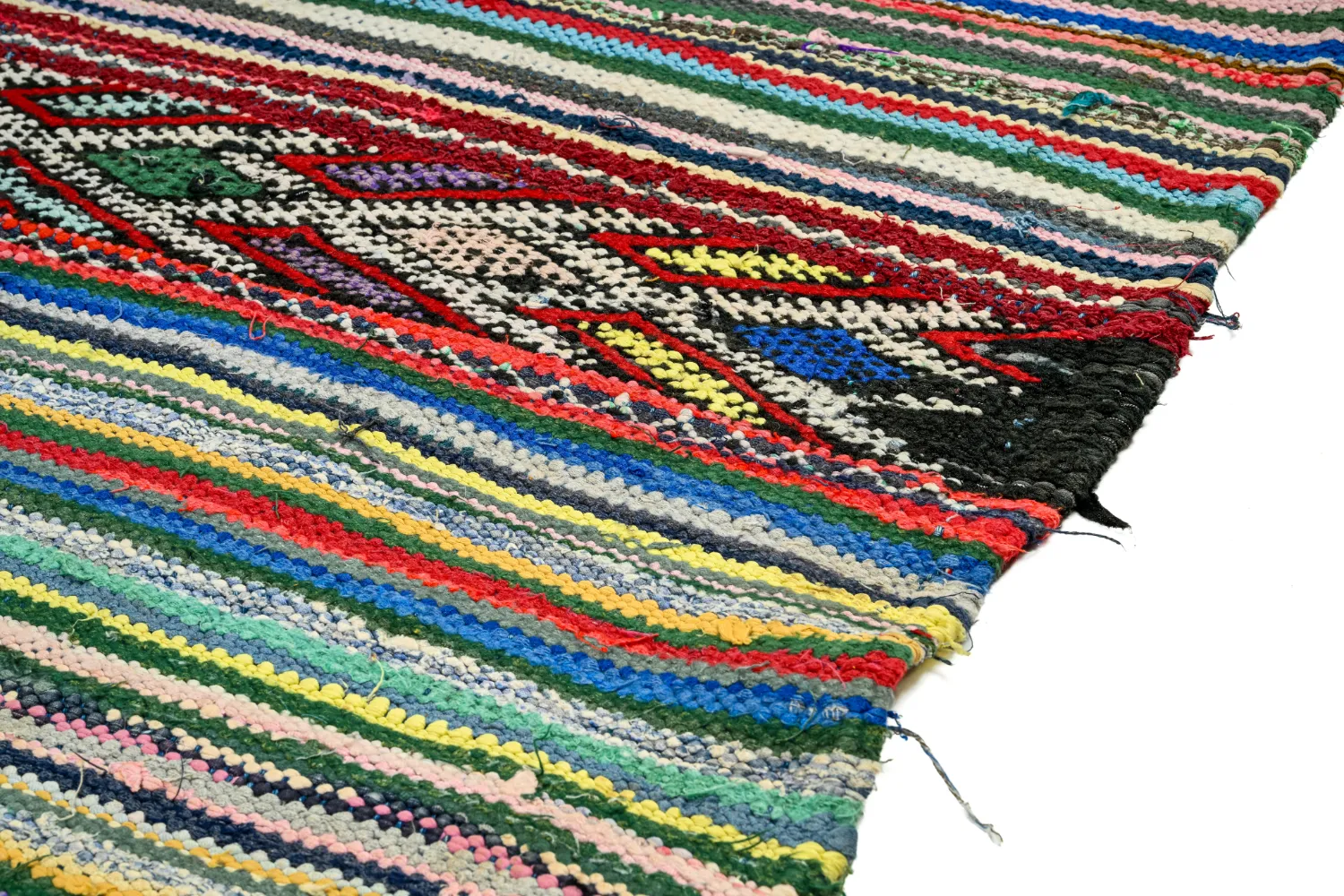 Tapete Berbere Marroquino Boucherouite 150 x 340 cm