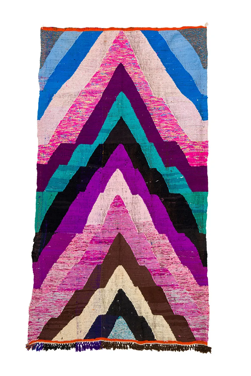 Tapete Berbere Marroquino Boucherouite 140 x 250 cm