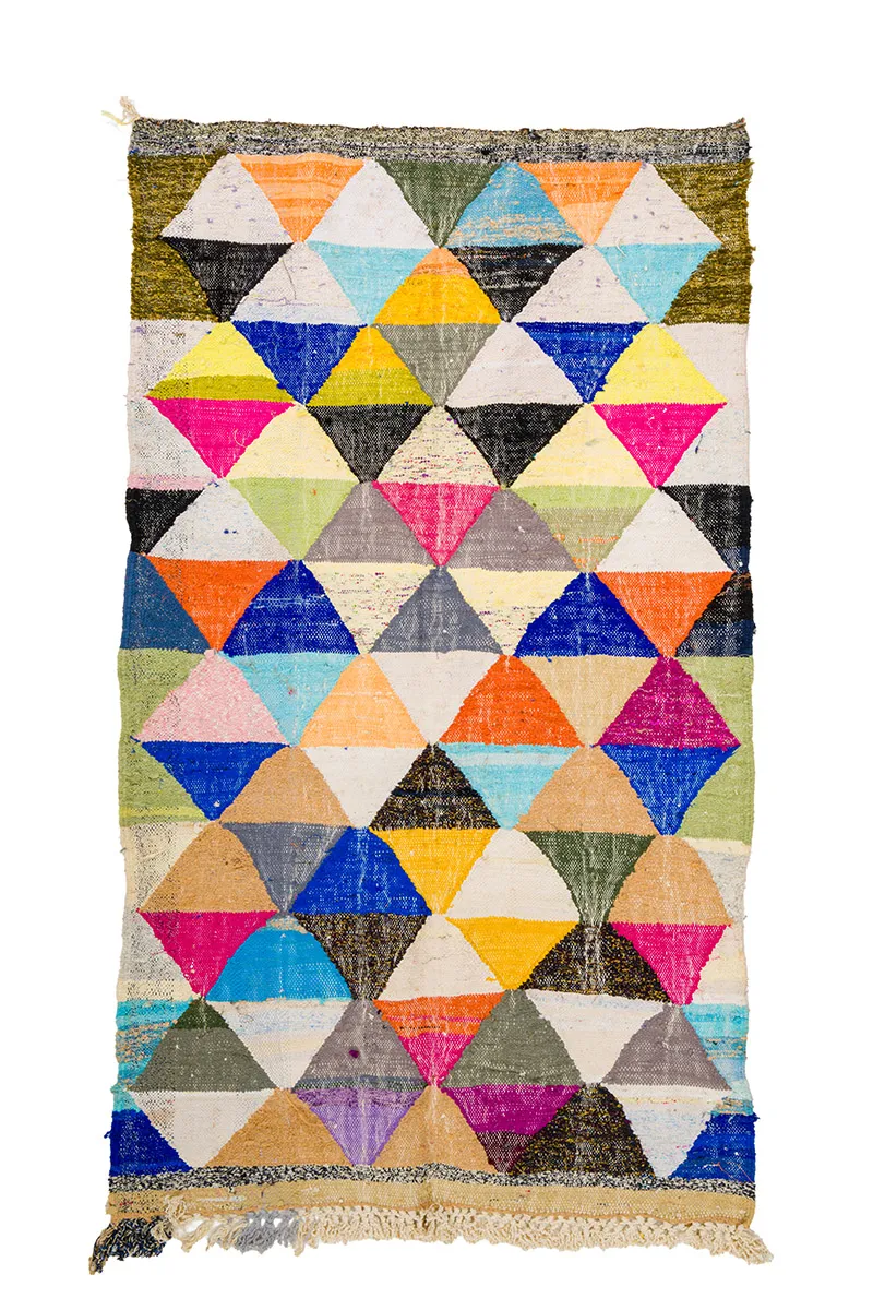 Tapete Berbere Marroquino Boucherouite 135 x 230 cm