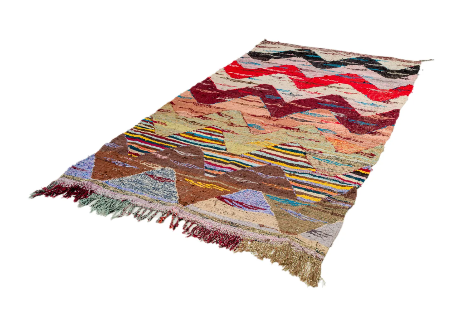 Tapete Berbere Marroquino Boucherouite 160 x 295 cm