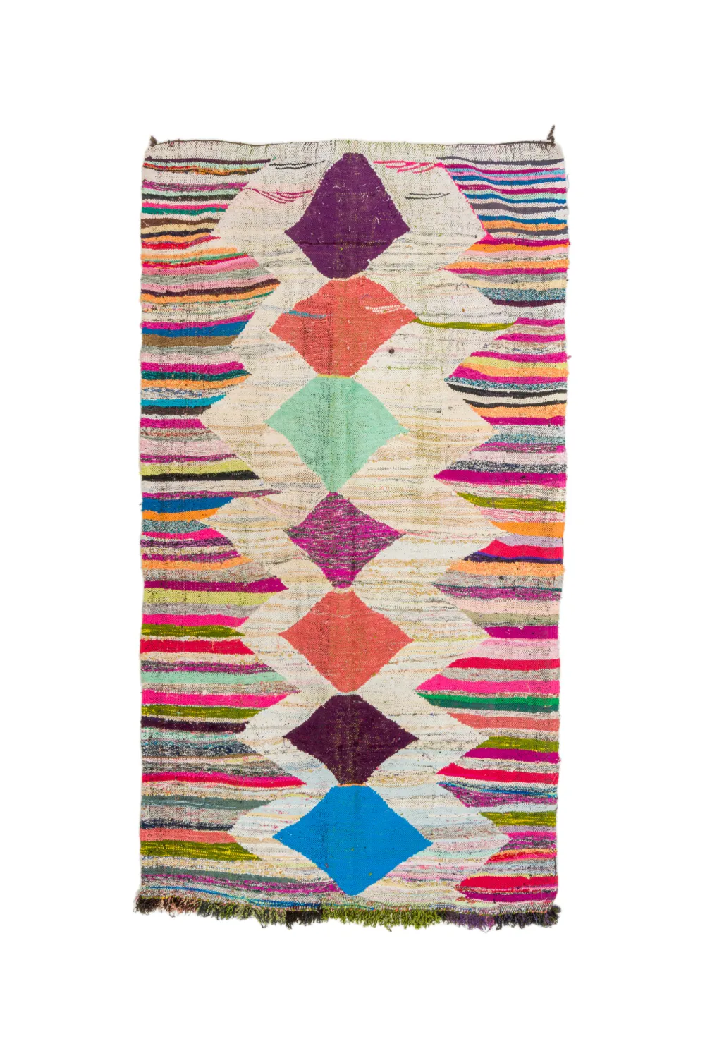 Tapete Berbere Marroquino Boucherouite 140 x 255 cm