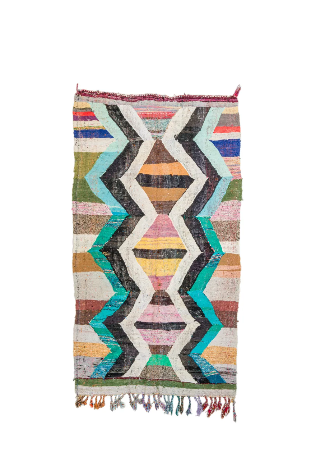 Tapete Berbere Marroquino Boucherouite 135 x 245 cm