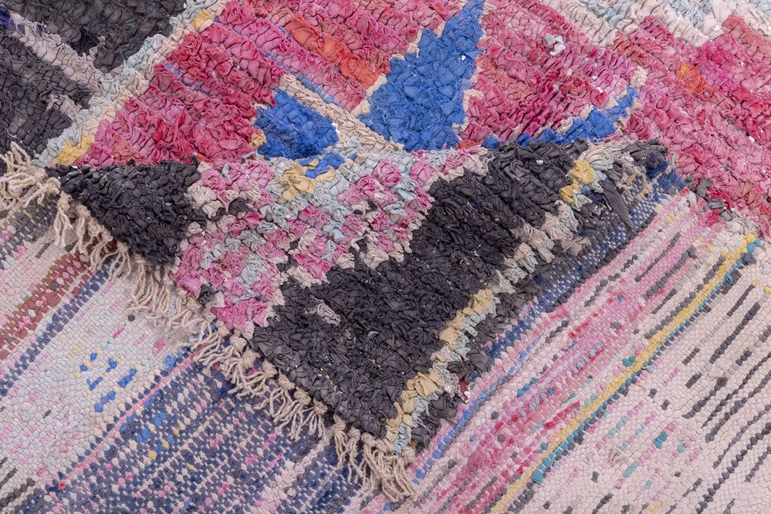 Tapete Berbere Marroquino Boucherouite 225 x 130 cm