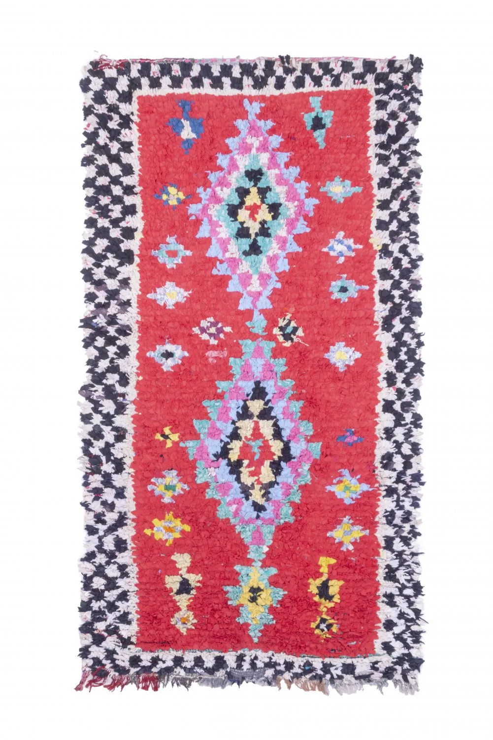 Tapete Berbere Marroquino Boucherouite 245 x 135 cm