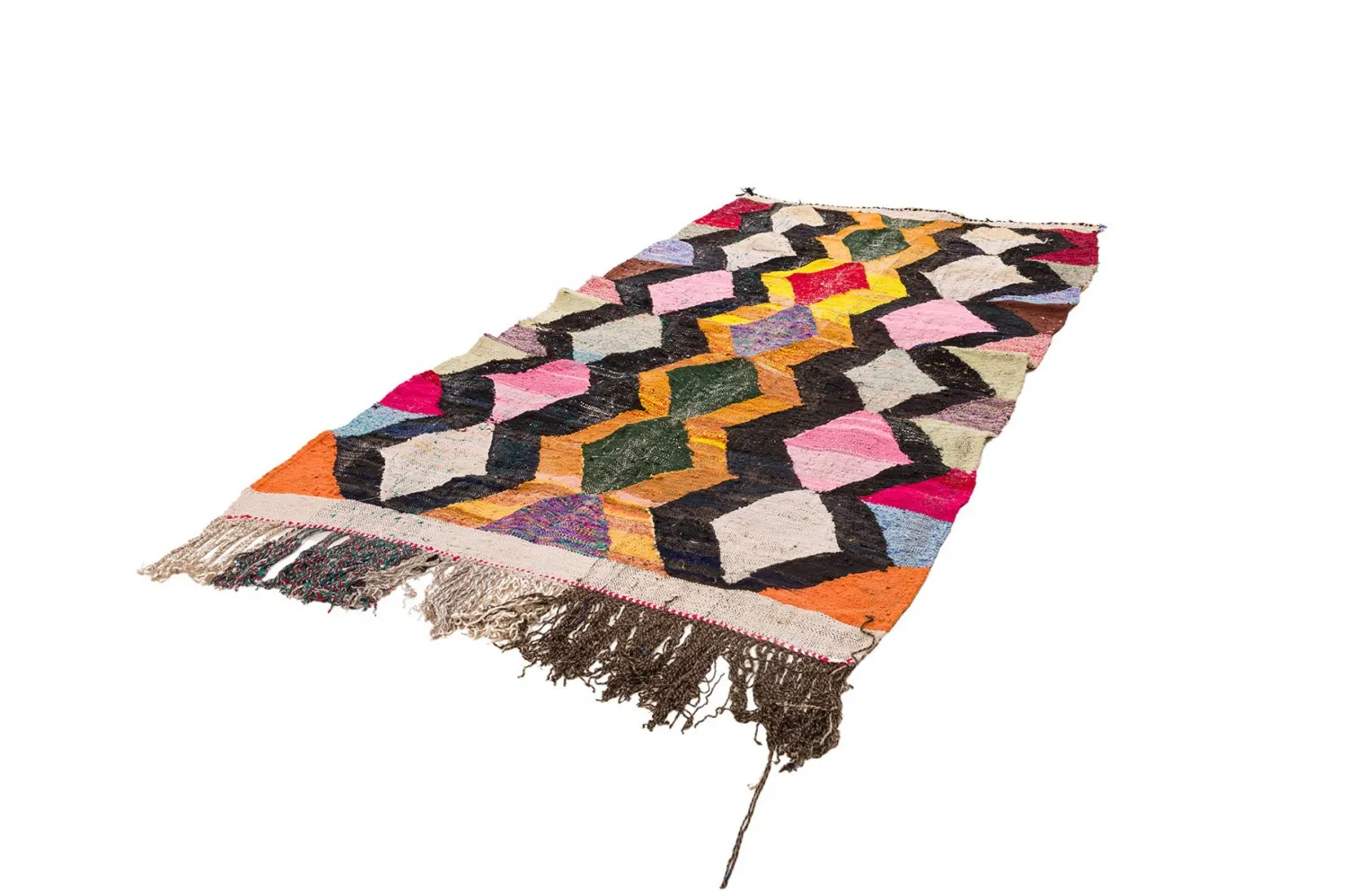 Tapete Berbere Marroquino Boucherouite 150 x 305 cm