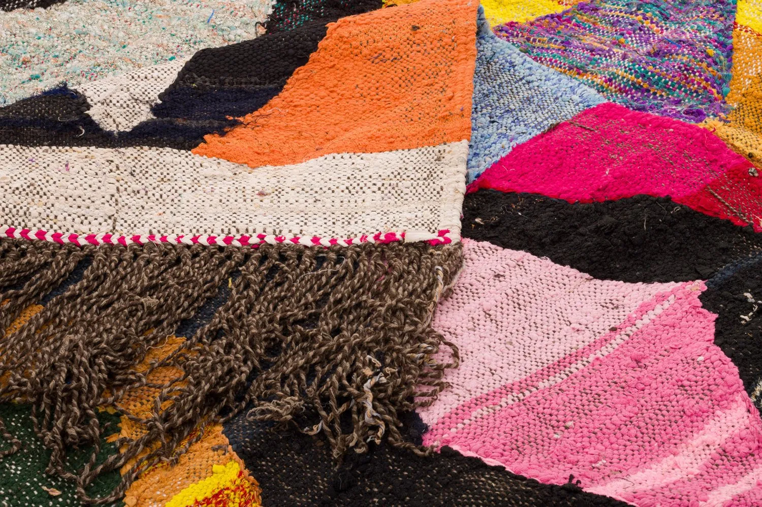 Tapete Berbere Marroquino Boucherouite 150 x 305 cm