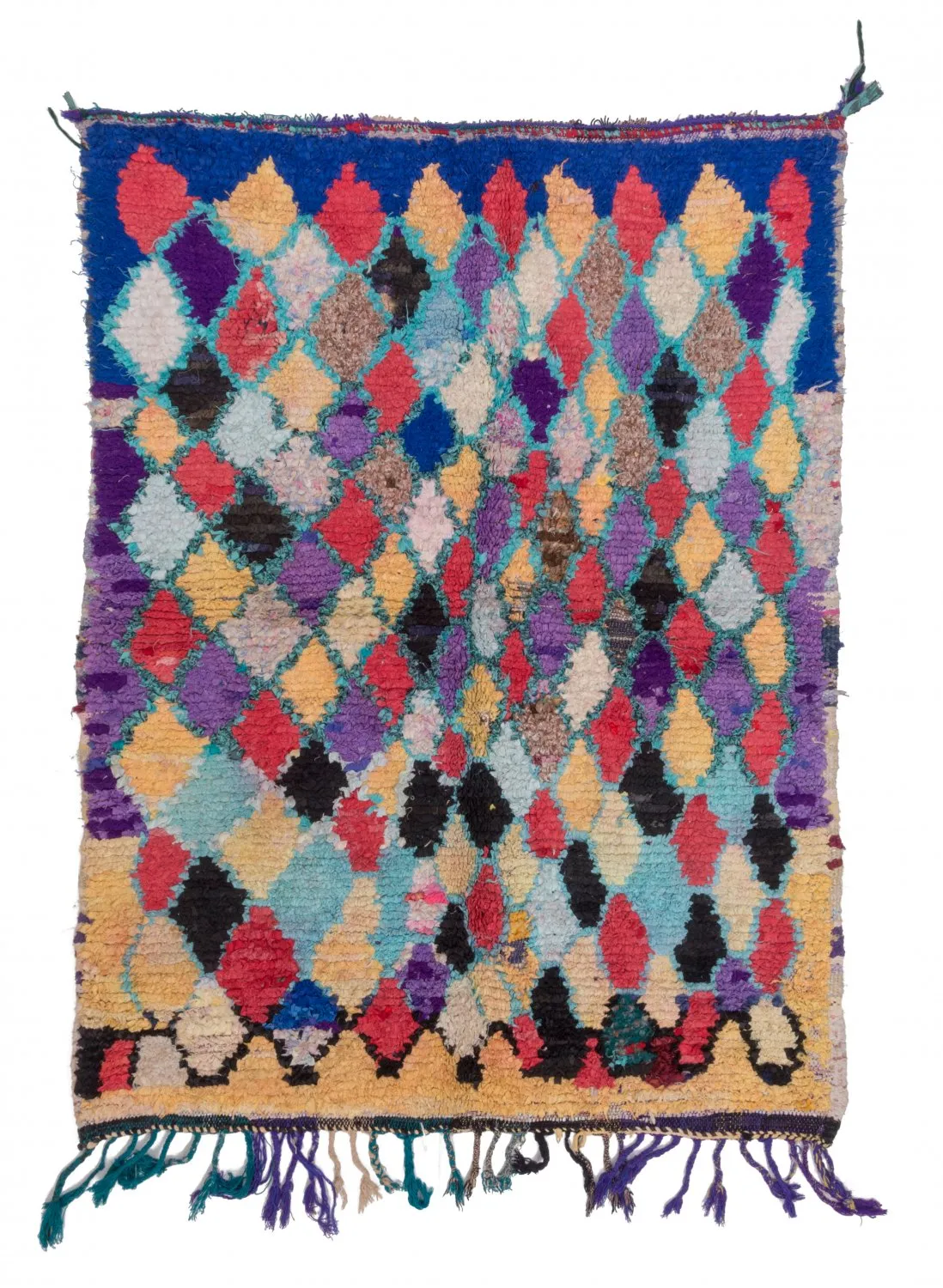 Tapete Berbere Marroquino Boucherouite 185 x 135 cm
