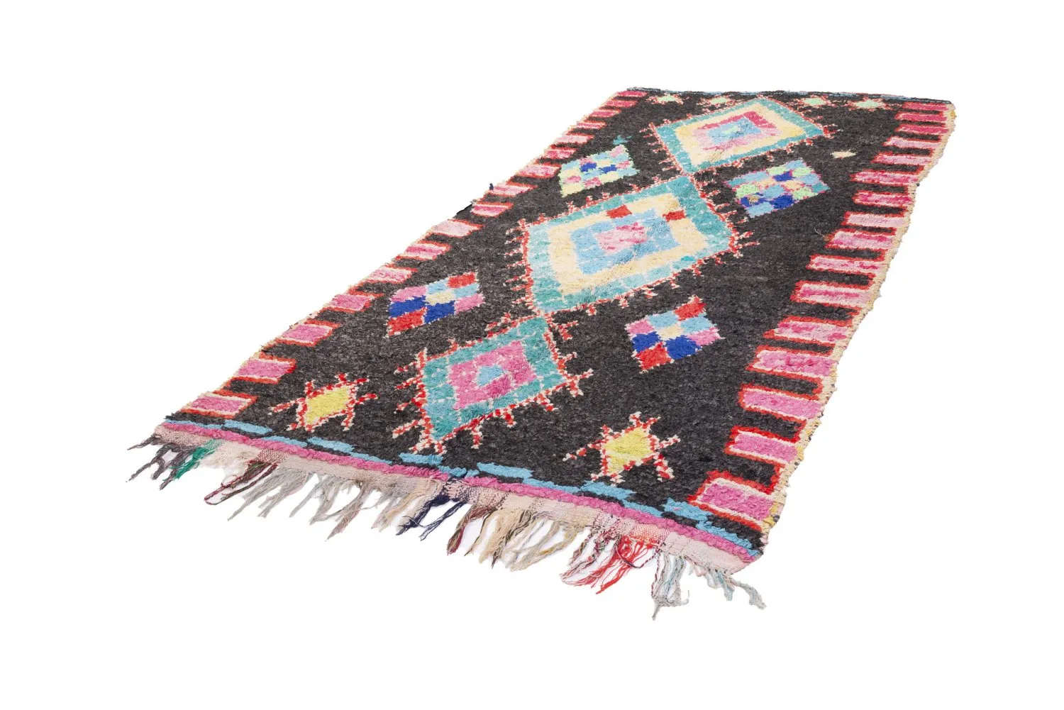 Tapete Berbere Marroquino Boucherouite 330 x 150 cm