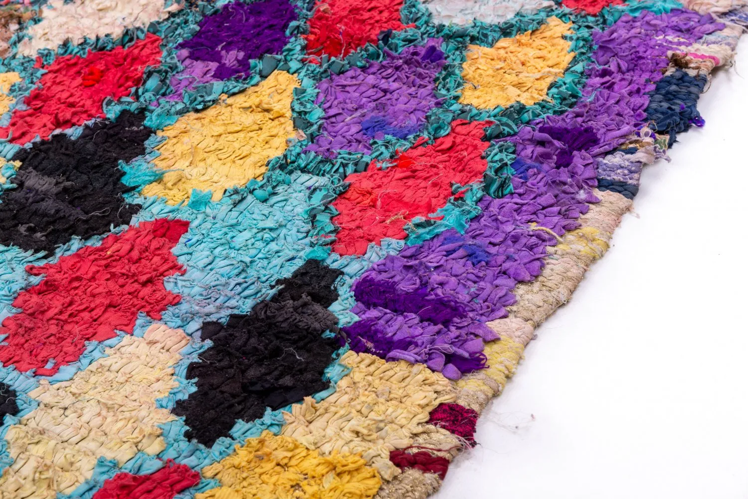Tapete Berbere Marroquino Boucherouite 185 x 135 cm