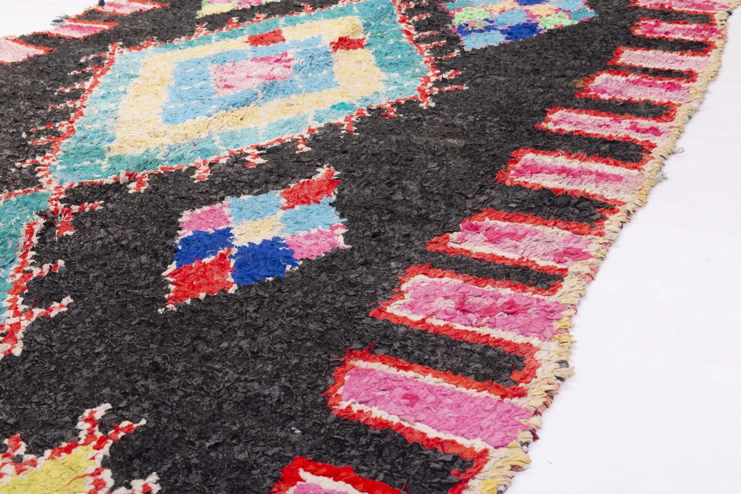 Tapete Berbere Marroquino Boucherouite 330 x 150 cm