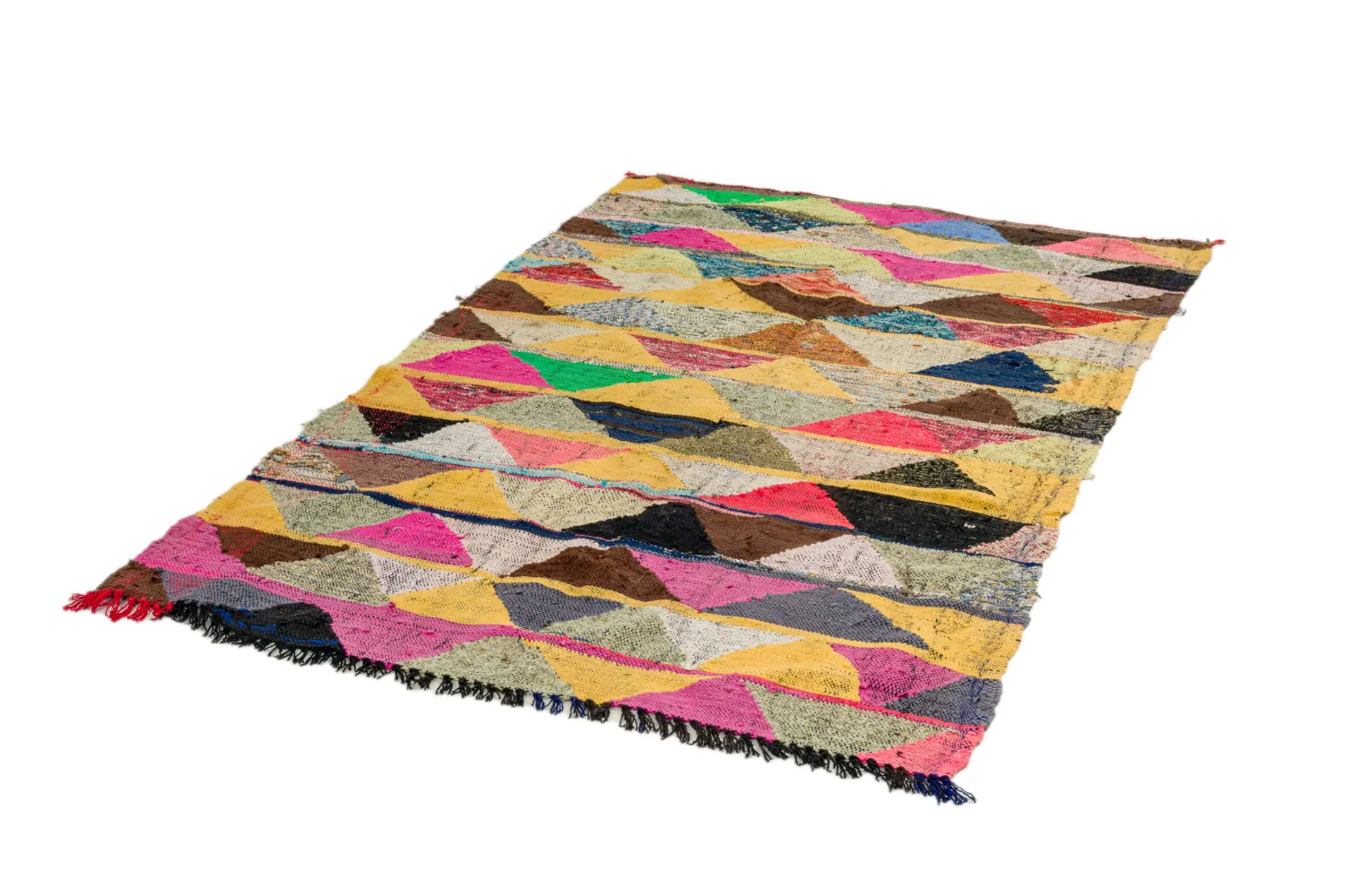 Tapete Berbere Marroquino Boucherouite 140 x 230 cm