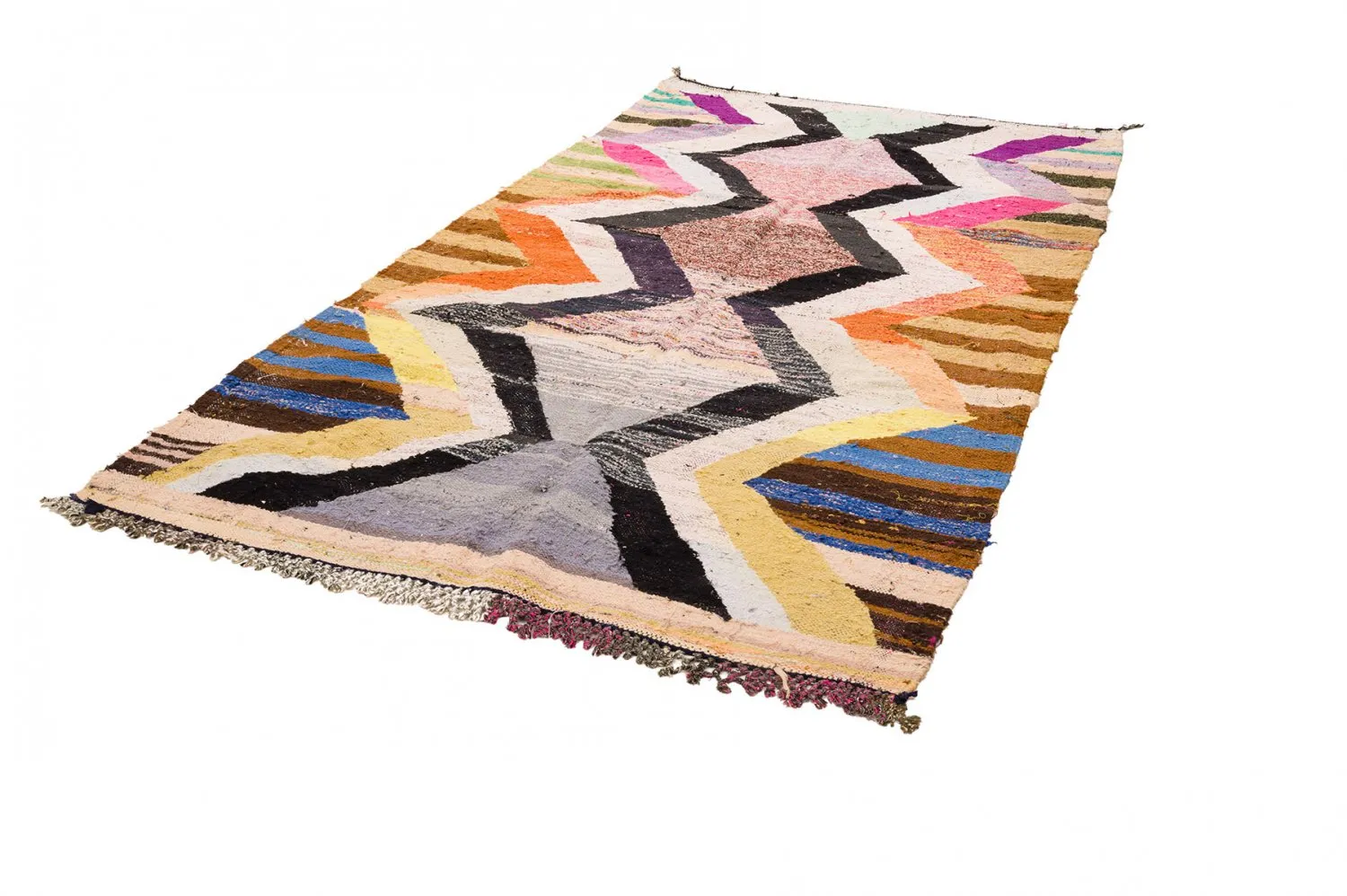 Tapete Berbere Marroquino Boucherouite 155 x 275 cm