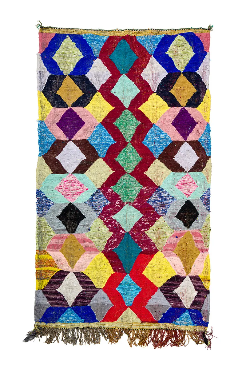 Tapete Berbere Marroquino Boucherouite 150 x 255 cm