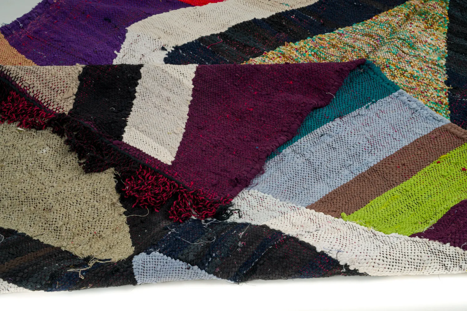 Tapete Berbere Marroquino Boucherouite 135 x 255 cm