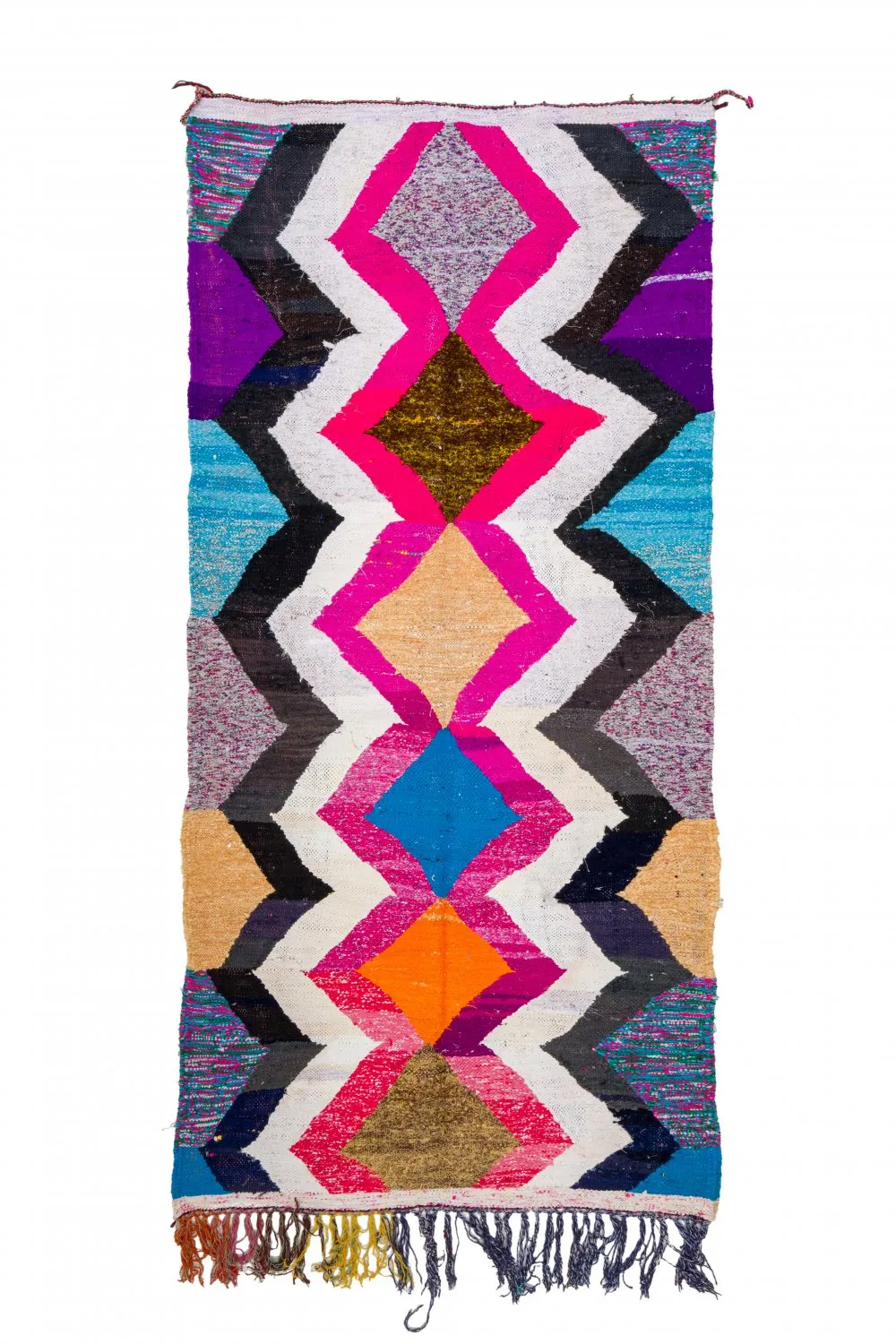 Tapete Berbere Marroquino Boucherouite 120 x 265 cm