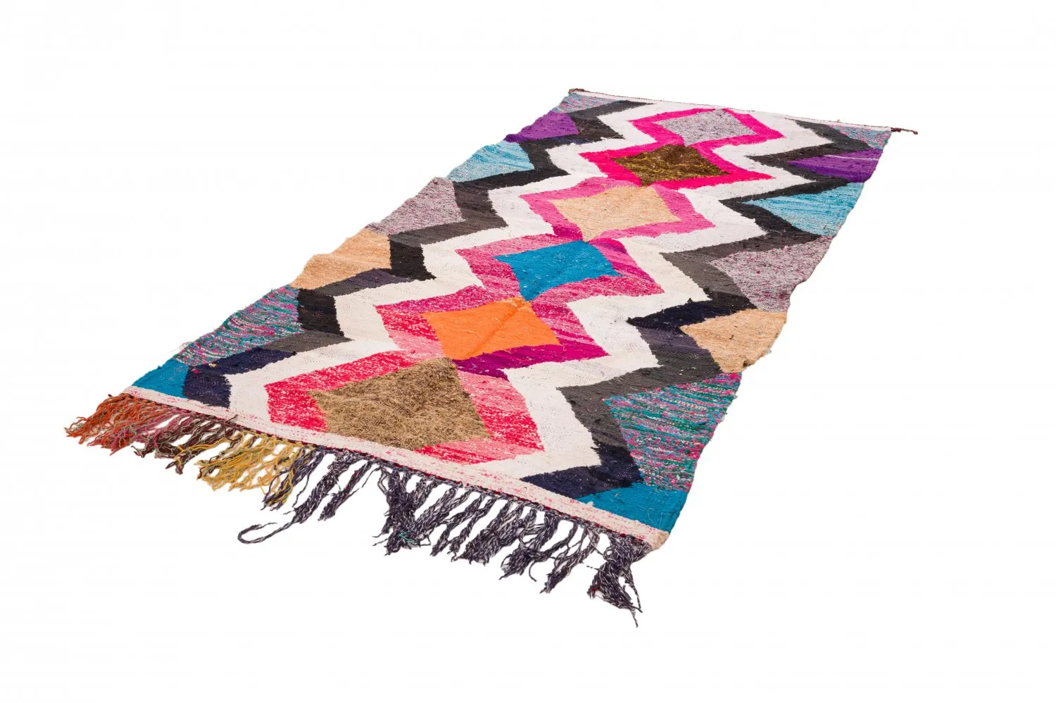 Tapete Berbere Marroquino Boucherouite 120 x 265 cm