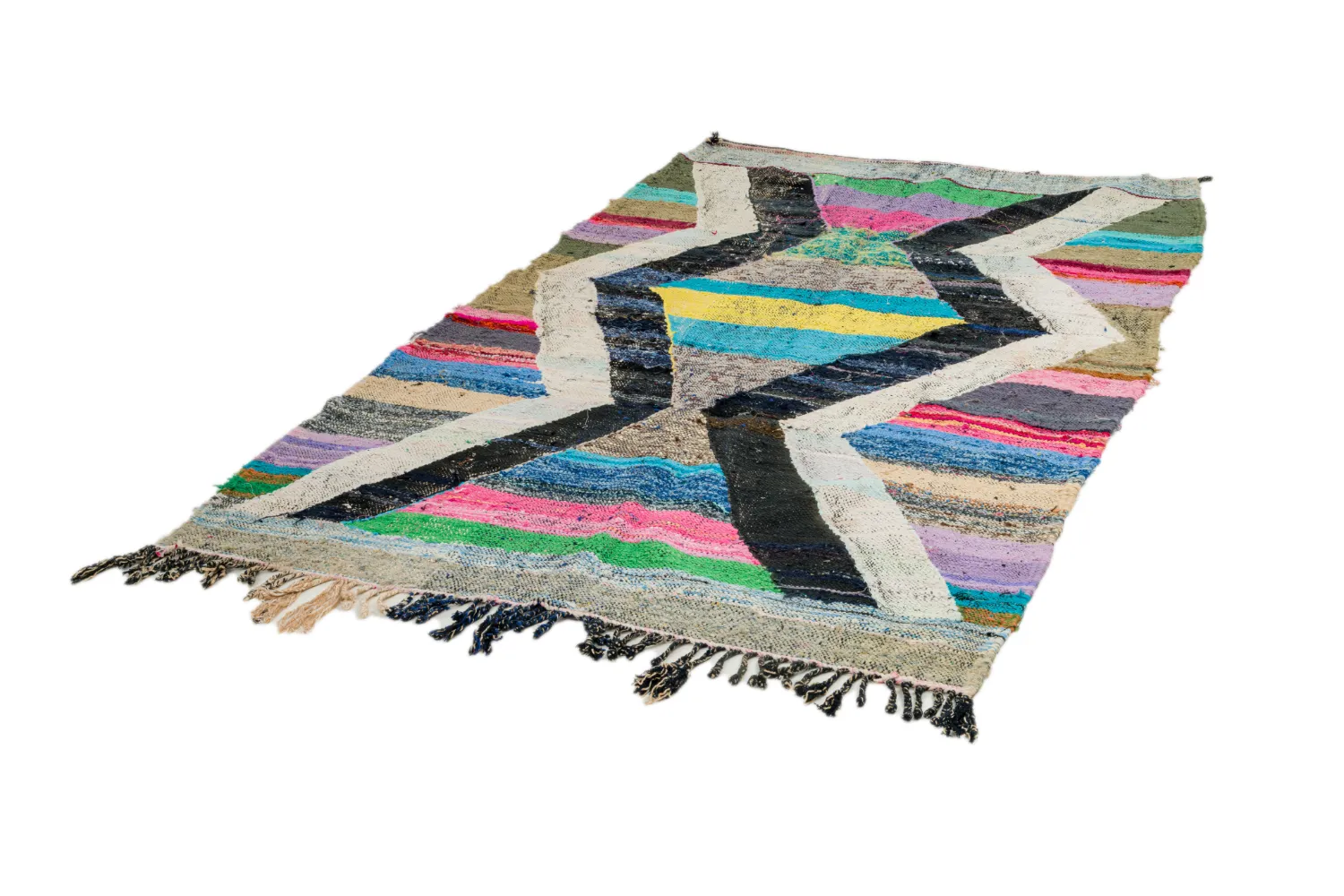 Tapete Berbere Marroquino Boucherouite 130 x 220 cm