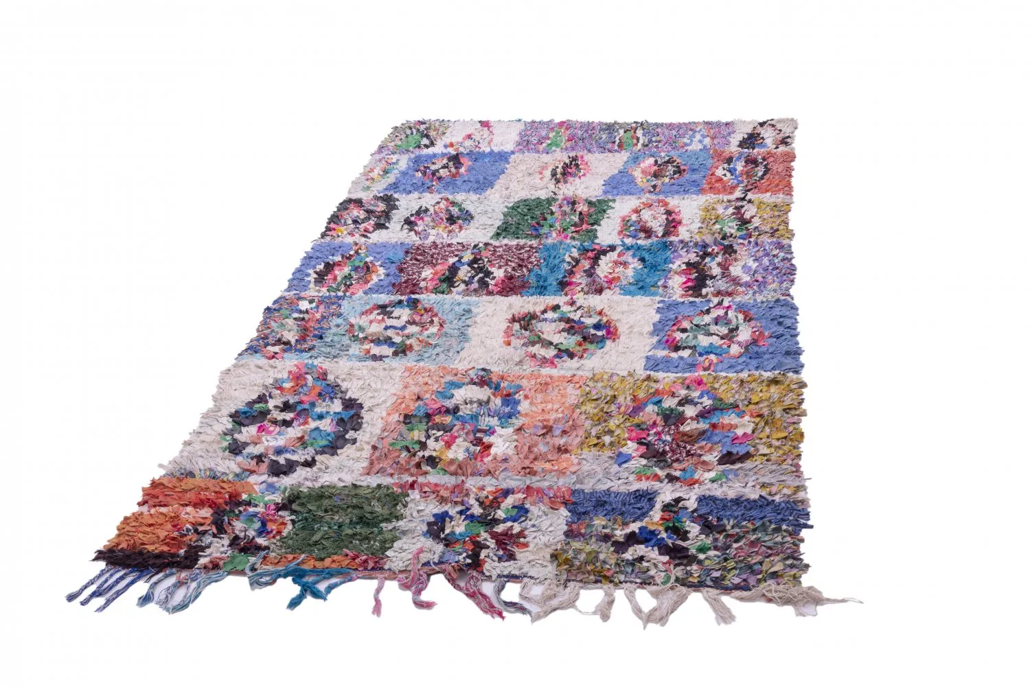 Tapete Berbere Marroquino Boucherouite 245 x 130 cm