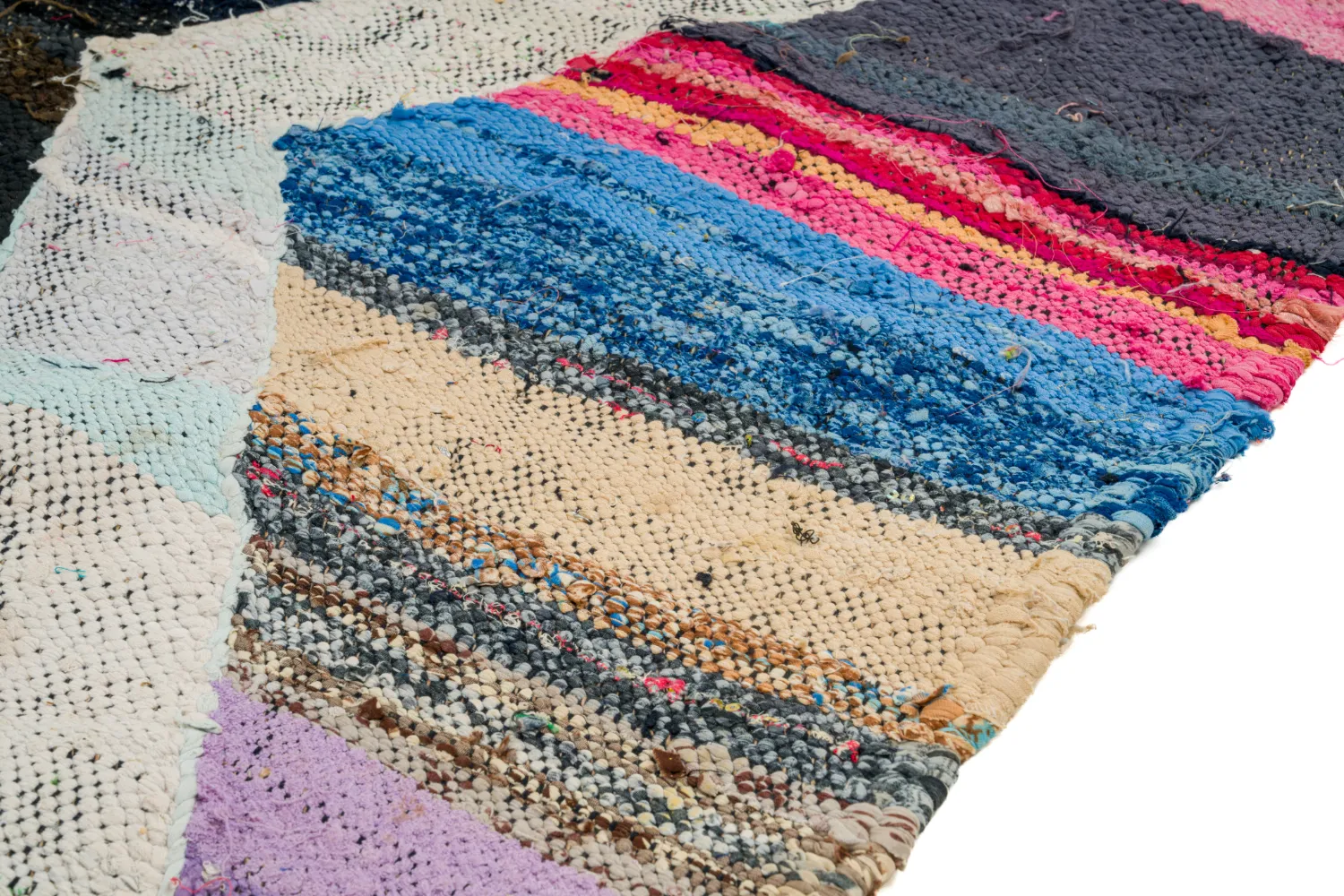 Tapete Berbere Marroquino Boucherouite 130 x 220 cm