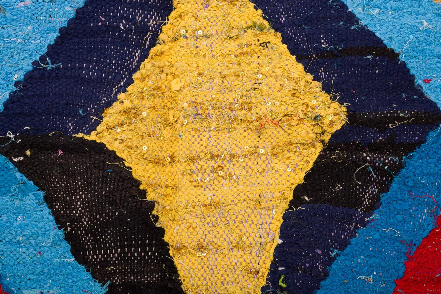 Tapete Berbere Marroquino Boucherouite 140 x 275 cm