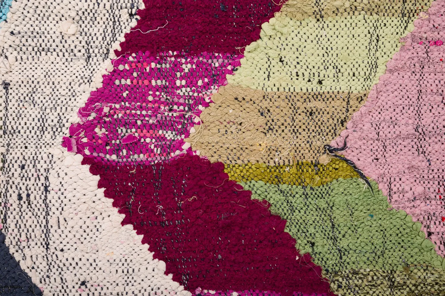 Tapete Berbere Marroquino Boucherouite 130 x 240 cm
