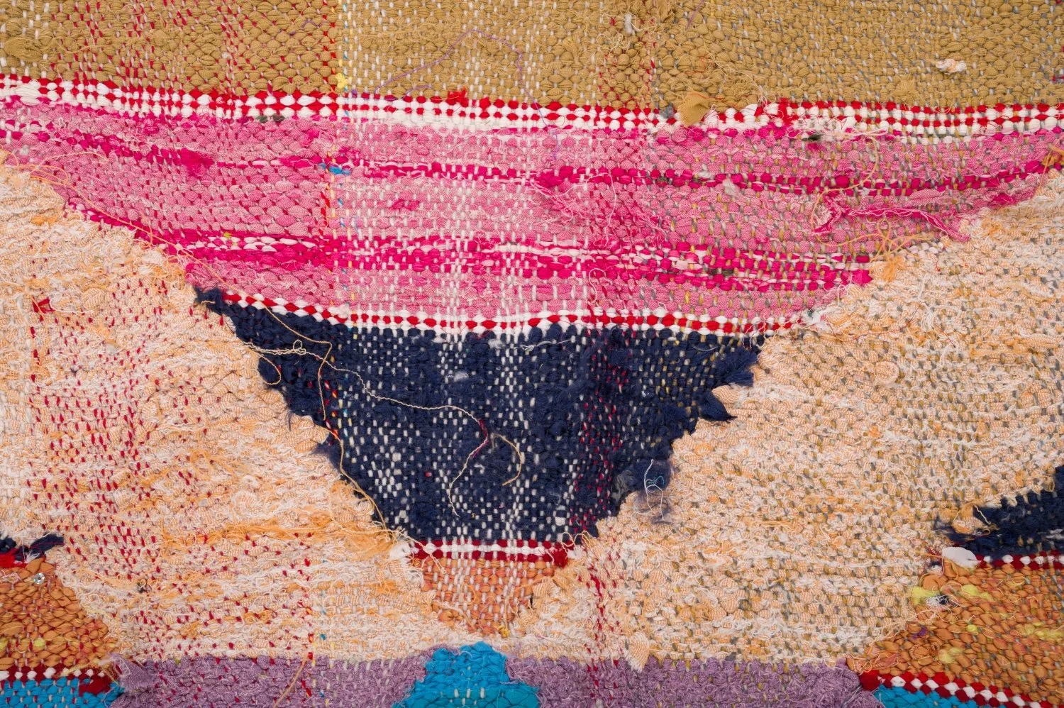 Tapete Berbere Marroquino Boucherouite 125 x 265 cm