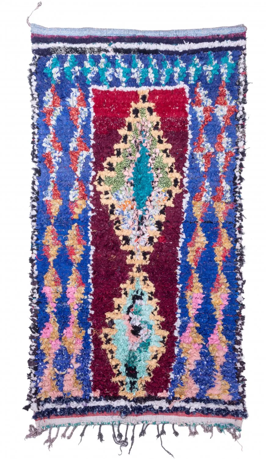 Tapete Berbere Marroquino Boucherouite 245 x 135 cm