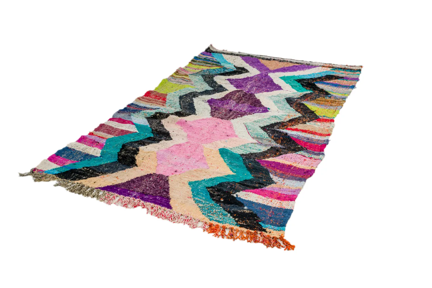 Tapete Berbere Marroquino Boucherouite 130 x 235 cm