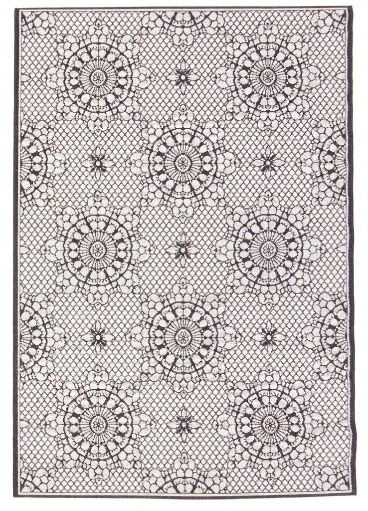 Wiltonmatta - Charleston (svart/sand)