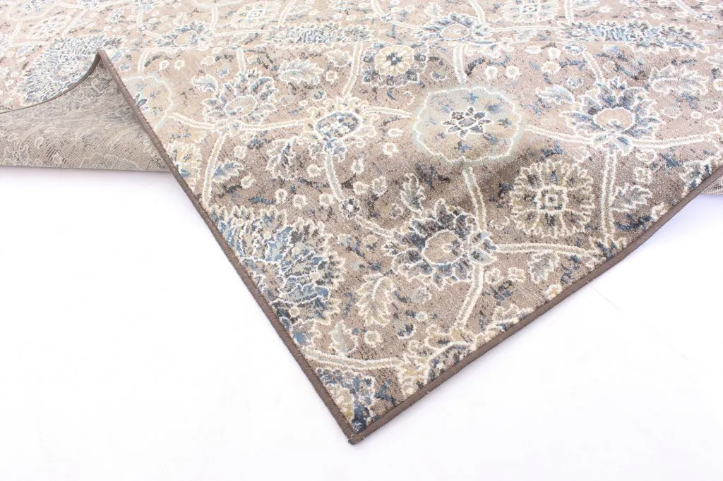 Wiltonmatta - Sanandaj (blå-beige)