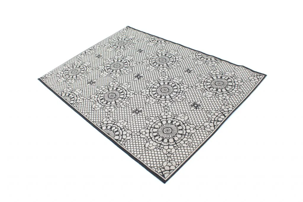 Wiltonmatta - Charleston (svart/sand)