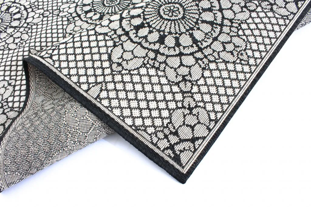 Wiltonmatta - Charleston (svart/sand)