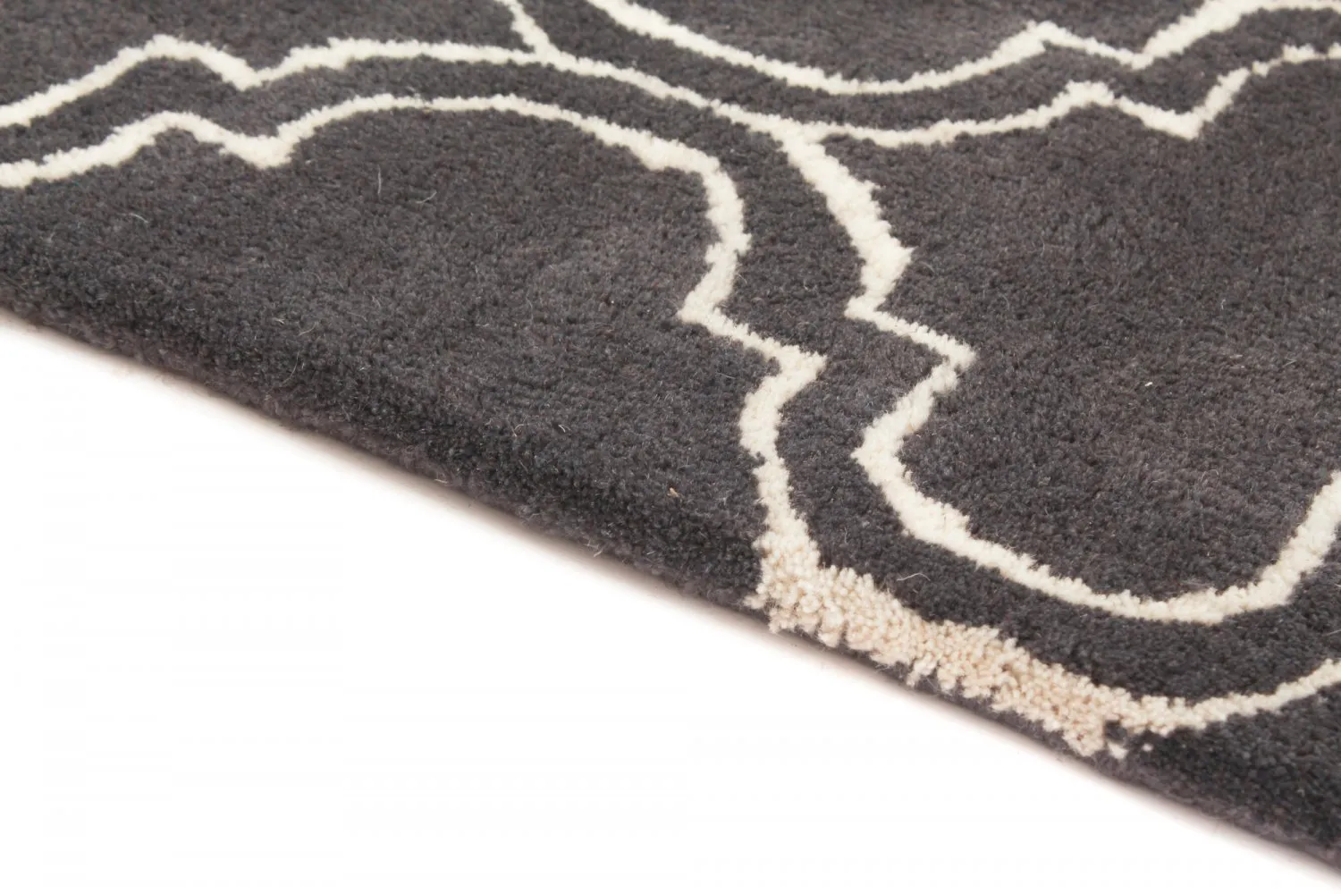 Tapete de lã - Korinth (cinza escuro)