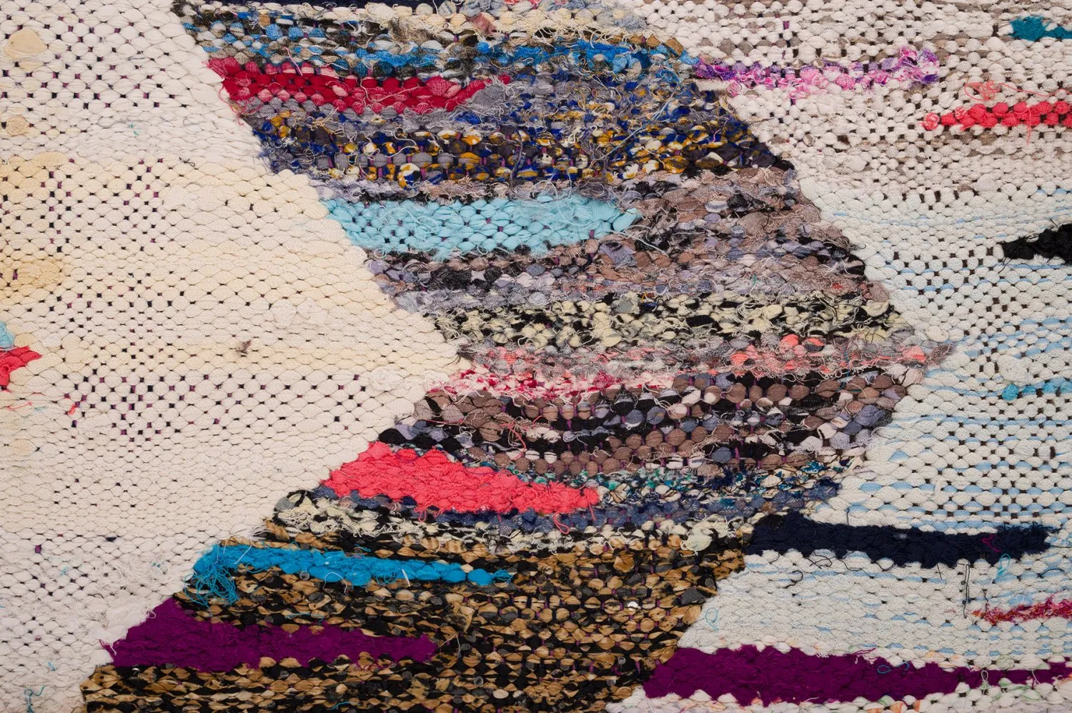 Tapete Berbere Marroquino Boucherouite 145 x 310 cm