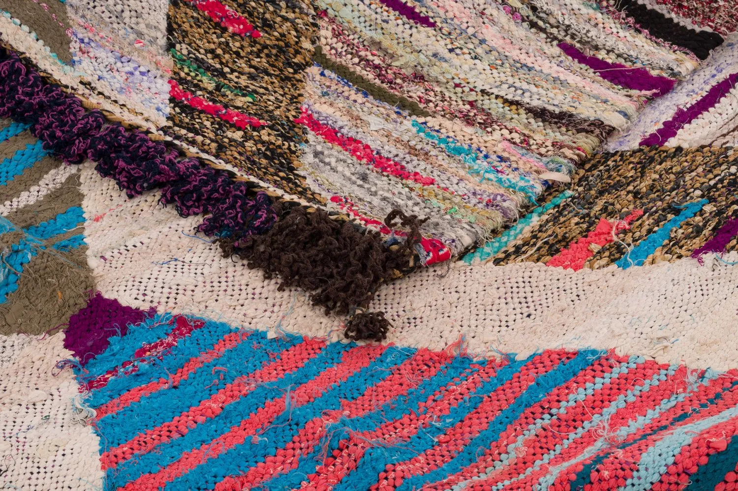 Tapete Berbere Marroquino Boucherouite 145 x 310 cm