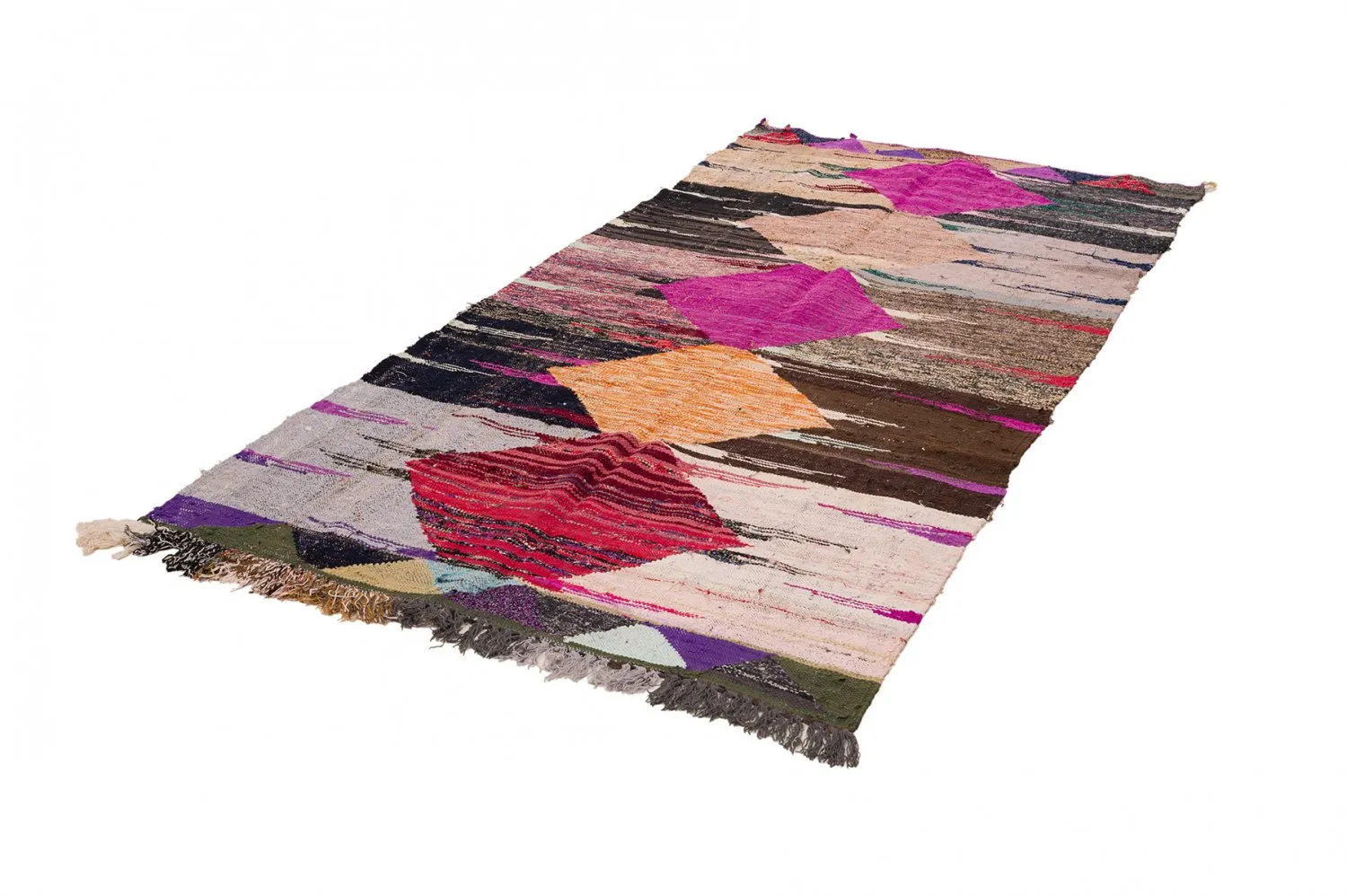 Tapete Berbere Marroquino Boucherouite 130 x 275 cm