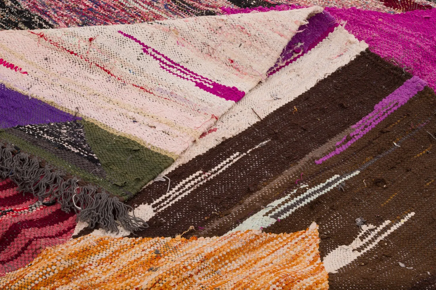 Tapete Berbere Marroquino Boucherouite 130 x 275 cm