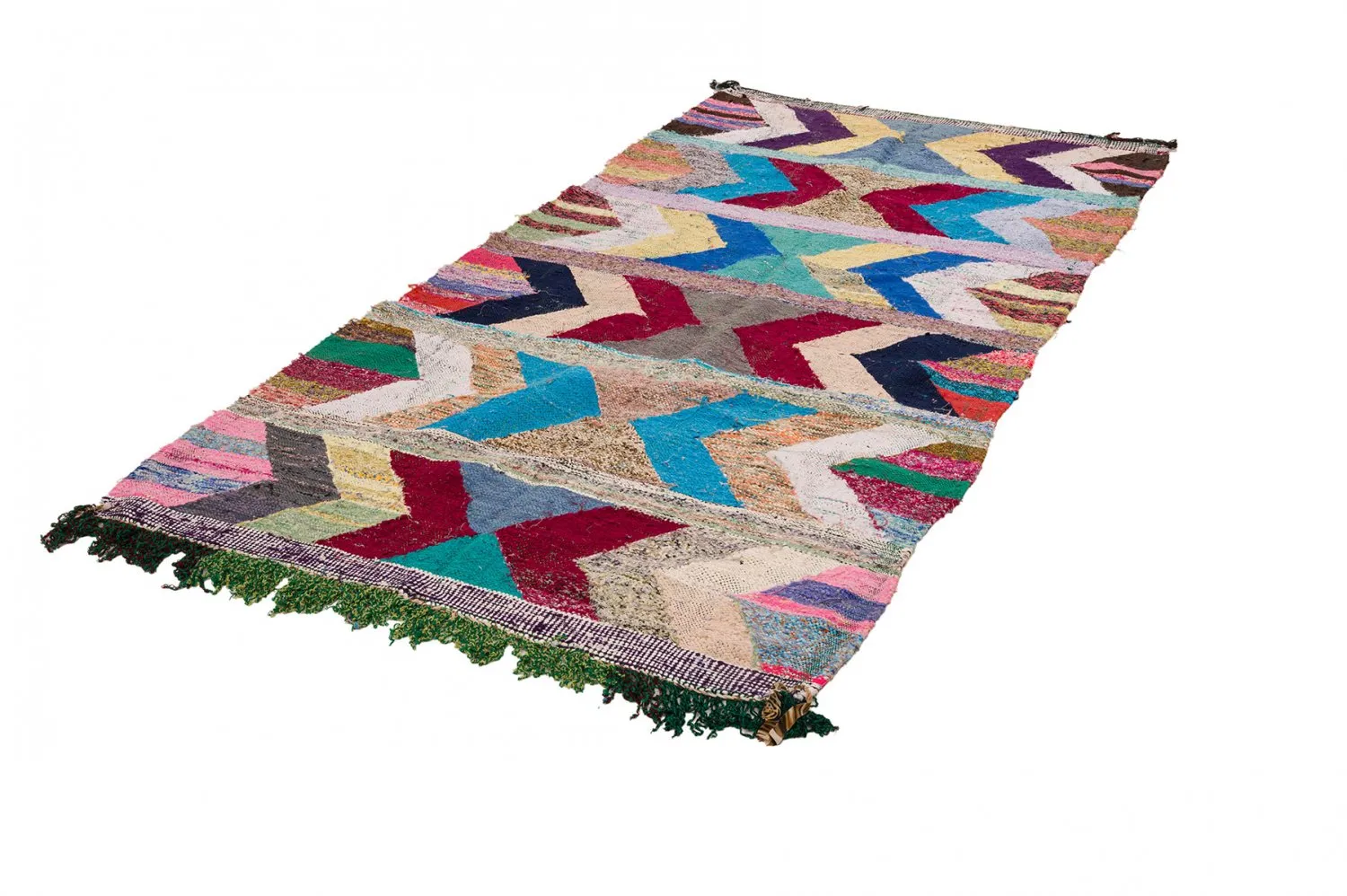 Tapete Berbere Marroquino Boucherouite 130 x 275 cm