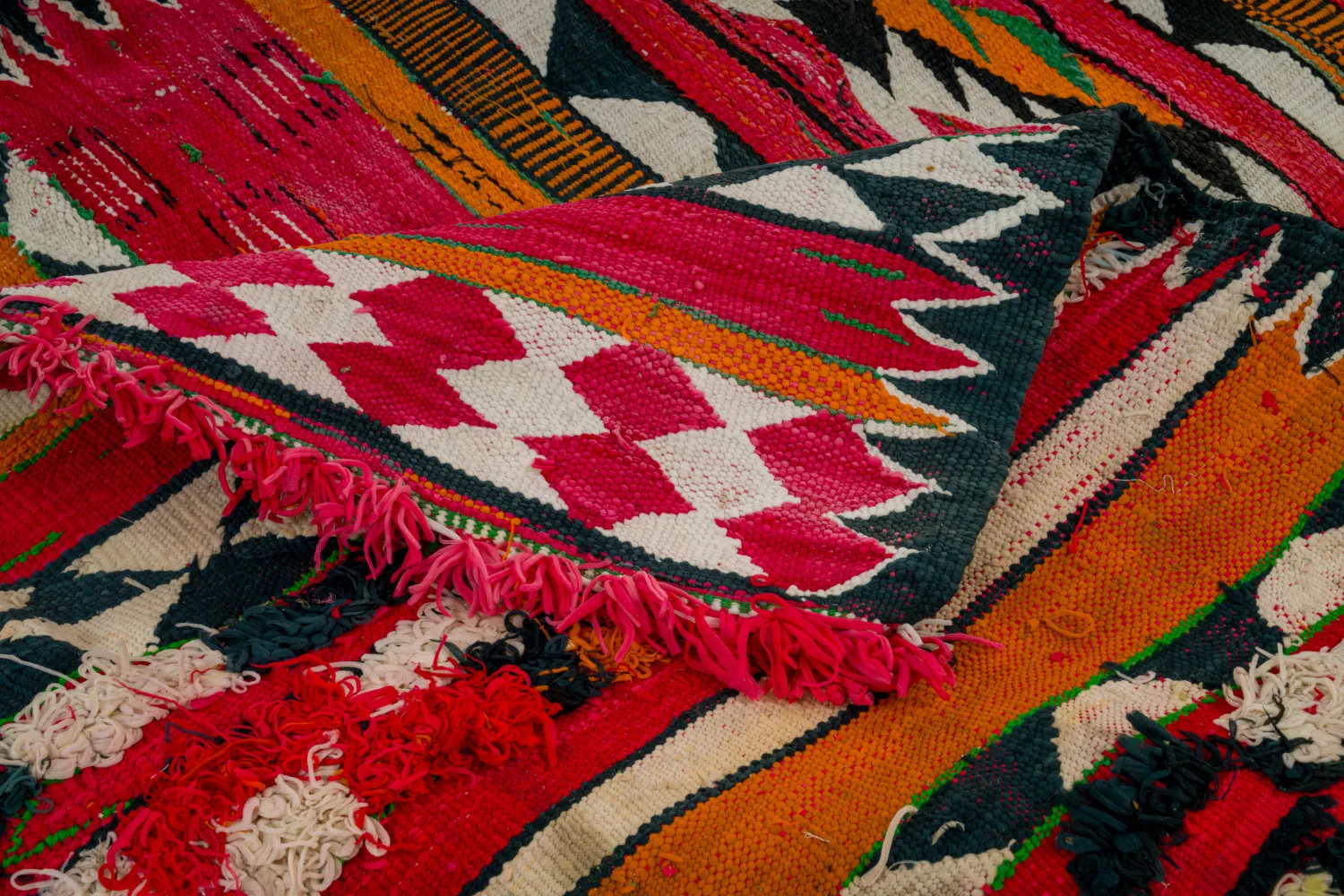 Tapete Berbere Marroquino Boucherouite 150 x 365 cm